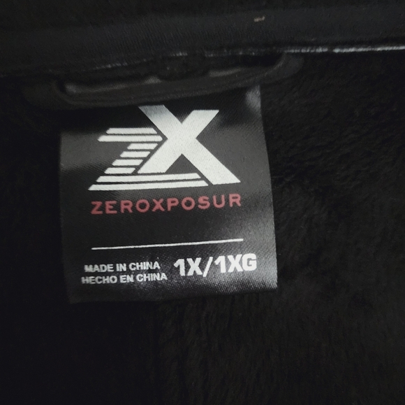 ZeroXposur Hooded Full Zip Fleece Lined Black Winter Coat Sz 1X/1XG - Picture 7 of 15